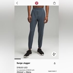 Men’s Colbalt Blue men’s surge joggers Lululemon